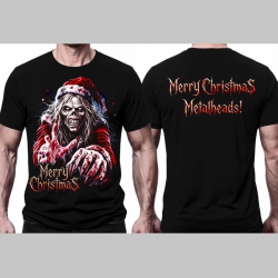 Merry Christmas Metalheads čierne pánske tričko materiál 100% bavlna Merry Christmas Metalheads čierne pánske tričko materiál 100% bavlna